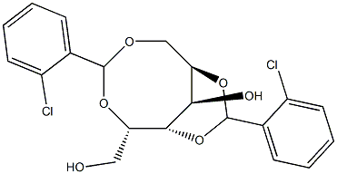 2-O,6-O:3-O,5-O-Bis(2-chlorobenzylidene)-D-glucitol Struktur