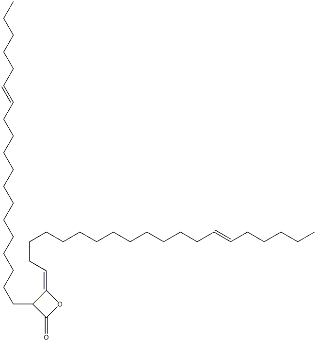 3-(13-Nonadecenyl)-4-(14-icosen-1-ylidene)oxetan-2-one Struktur