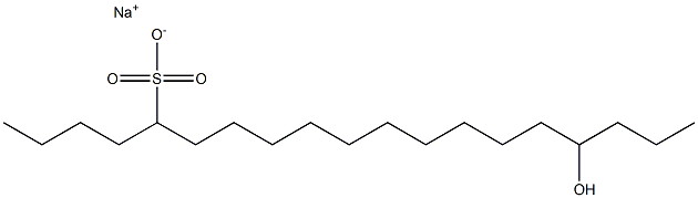 16-Hydroxynonadecane-5-sulfonic acid sodium salt Struktur