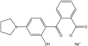 2-[2-Hydroxy-4-(1-pyrrolidinyl)benzoyl]benzoic acid sodium salt Struktur