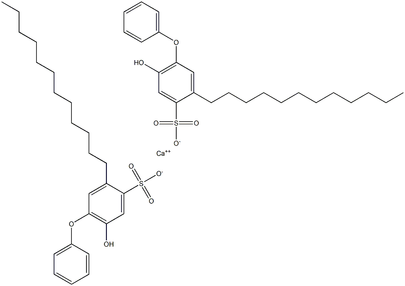 Bis(6-hydroxy-3-dodecyl[oxybisbenzene]-4-sulfonic acid)calcium salt Struktur