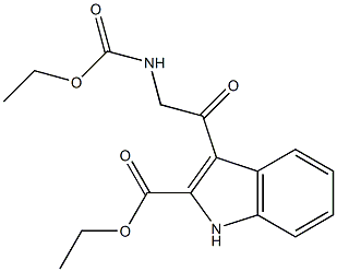 3-[2-(Ethoxycarbonylamino)acetyl]-1H-indole-2-carboxylic acid ethyl ester Struktur