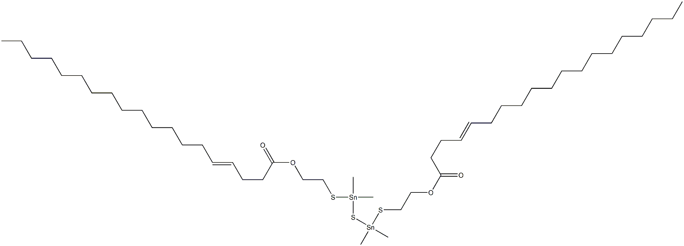 Bis[dimethyl[[2-(3-octadecenylcarbonyloxy)ethyl]thio]stannyl] sulfide Struktur