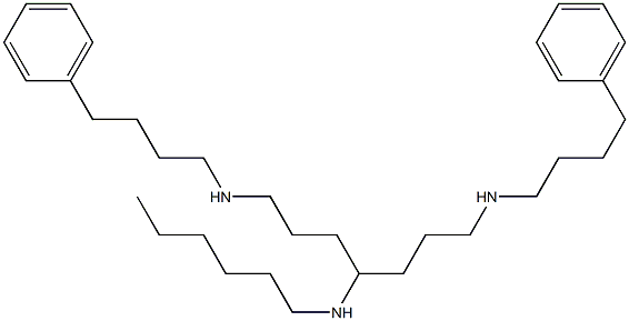 N,N''-ビス(4-フェニルブチル)-N'-ヘキシルヘプタン-1,4,7-トリアミン 化學(xué)構(gòu)造式