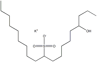 4-Hydroxynonadecane-10-sulfonic acid potassium salt Struktur