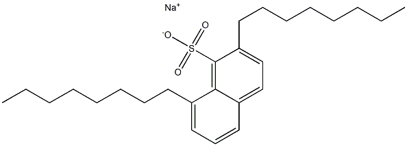 2,8-Dioctyl-1-naphthalenesulfonic acid sodium salt Struktur