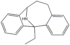 12-Ethyl-5,6,7,12-tetrahydrodibenzo[a,d]cycloocten-5,12-imine Struktur