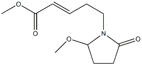 (E)-5-(2-Oxo-5-methoxypyrrolidin-1-yl)-2-pentenoic acid methyl ester Struktur