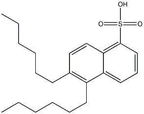 5,6-Dihexyl-1-naphthalenesulfonic acid Struktur