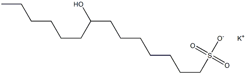 8-Hydroxytetradecane-1-sulfonic acid potassium salt Struktur