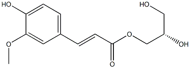 3-(4-Hydroxy-3-methoxyphenyl)propenoic acid (2S)-2,3-dihydroxypropyl ester Struktur