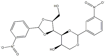 1-O,3-O:4-O,5-O-Bis(3-nitrobenzylidene)-L-glucitol Struktur