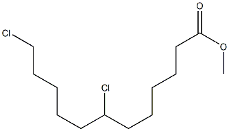 7,12-Dichlorododecanoic acid methyl ester Struktur