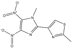 2-(2-Methylthiazol-4-yl)-1-methyl-4,5-dinitro-1H-imidazole Struktur