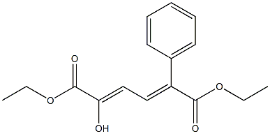 2-Hydroxy-5-phenyl-2,4-hexadienedioic acid diethyl ester Struktur