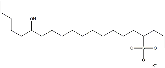 15-Hydroxyicosane-4-sulfonic acid potassium salt Struktur