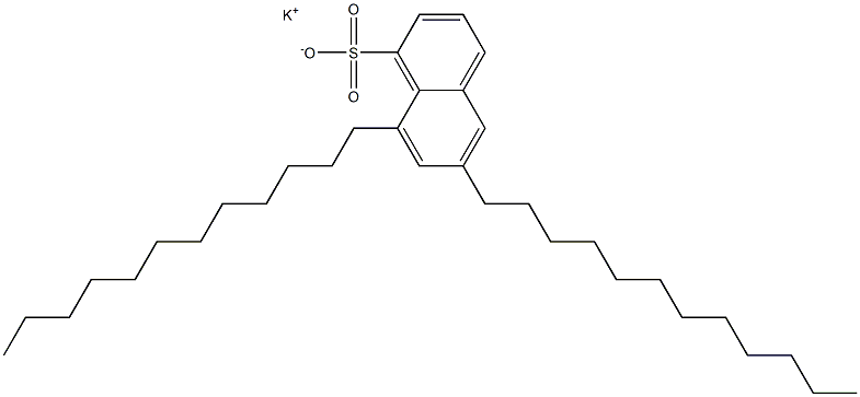 6,8-Didodecyl-1-naphthalenesulfonic acid potassium salt Struktur