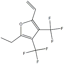 2-Ethenyl-5-ethyl-3,4-bis(trifluoromethyl)furan Struktur