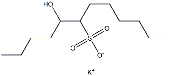 5-Hydroxydodecane-6-sulfonic acid potassium salt Struktur