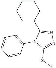 5-Cyclohexyl-4-phenyl-3-[methylthio]-4H-1,2,4-triazole Struktur