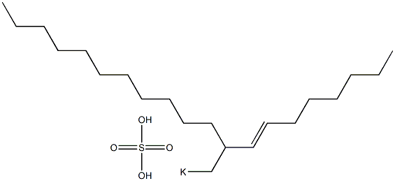 Sulfuric acid 2-(1-octenyl)tridecyl=potassium ester salt Struktur