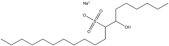 7-Hydroxynonadecane-8-sulfonic acid sodium salt Struktur