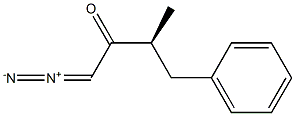 [S,(+)]-1-Diazo-3-methyl-4-phenyl-2-butanone Struktur