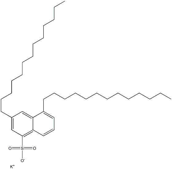 3,5-Ditridecyl-1-naphthalenesulfonic acid potassium salt Struktur