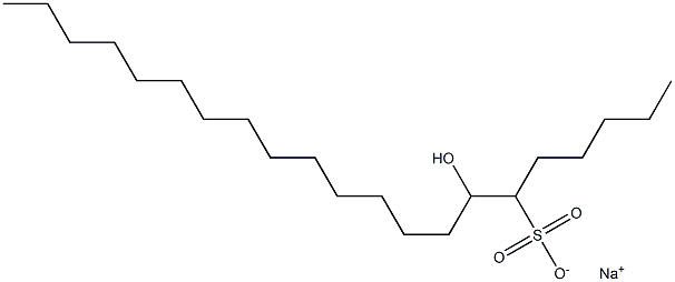 7-Hydroxyhenicosane-6-sulfonic acid sodium salt Struktur