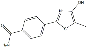 4-(4-Hydroxy-5-methyl-2-thiazolyl)benzamide Struktur