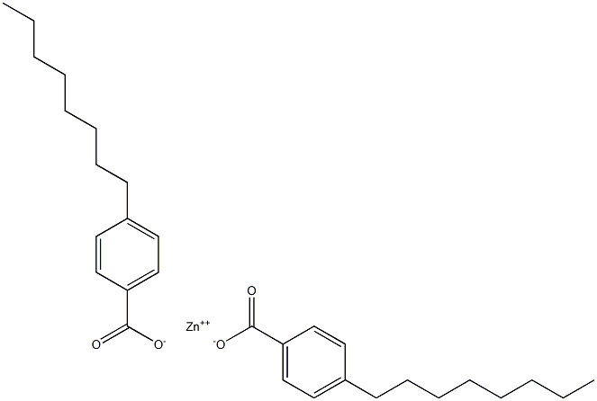 Bis(4-octylbenzoic acid)zinc salt Struktur