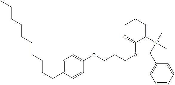 N,N-Dimethyl-N-benzyl-N-[1-[[3-(4-decylphenyloxy)propyl]oxycarbonyl]butyl]aminium Struktur