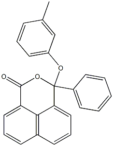 3-Phenyl-3-(3-methylphenoxy)-1H,3H-naphtho[1,8-cd]pyran-1-one Struktur