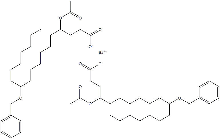 Bis(11-benzyloxy-4-acetyloxystearic acid)barium salt Struktur