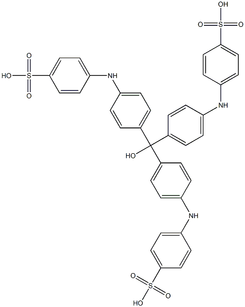 4,4',4''-[Hydroxymethanetriyltris(4,1-phenyleneimino)]tris(benzenesulfonic acid) Struktur