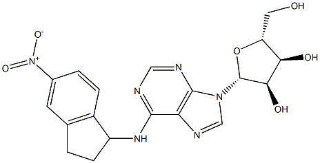 N-[[2,3-Dihydro-5-nitro-1H-inden]-1-yl]adenosine Struktur