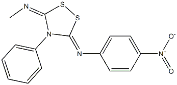 3-(4-Nitrophenylimino)-5-methylimino-4-phenyl-1,2,4-dithiazolidine Struktur