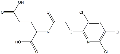 2-[[[(3,5,6-Trichloropyridin-2-yl)oxy]acetyl]amino]glutaric acid Struktur