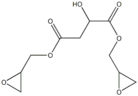 2-Hydroxybutanedioic acid diglycidyl ester Struktur