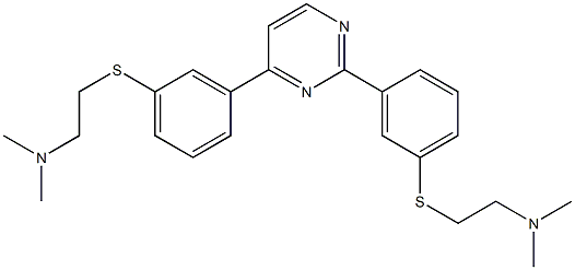 2,2'-[Pyrimidine-2,4-diylbis(3,1-phenylenethio)]bis(N,N-dimethylethanamine) Struktur