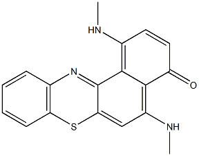 1,5-Bis(methylamino)-4H-benzo[a]phenothiazin-4-one Struktur