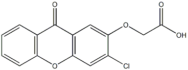 (9-Oxo-3-chloro-9H-xanthen-2-yloxy)acetic acid Struktur