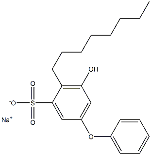 5-Hydroxy-4-octyl[oxybisbenzene]-3-sulfonic acid sodium salt Struktur