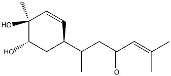 (1R,2S,5R)-2-Methyl-5-[(1S)-1,5-dimethyl-3-oxo-4-hexen-1-yl]-3-cyclohexene-1,2-diol Struktur