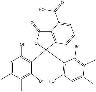 1,1-Bis(2-bromo-6-hydroxy-3,4-dimethylphenyl)-1,3-dihydro-3-oxoisobenzofuran-4-carboxylic acid Struktur