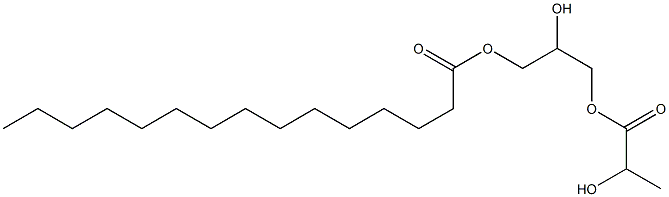 2-Hydroxypropionic acid 2-hydroxy-3-pentadecanoyloxypropyl ester Struktur