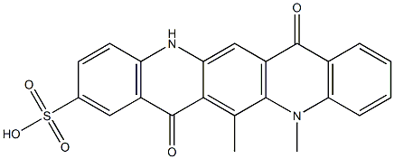 5,7,12,14-Tetrahydro-12,13-dimethyl-7,14-dioxoquino[2,3-b]acridine-2-sulfonic acid Struktur