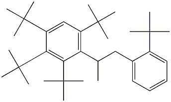 2-(2,3,4,6-Tetra-tert-butylphenyl)-1-(2-tert-butylphenyl)propane Struktur