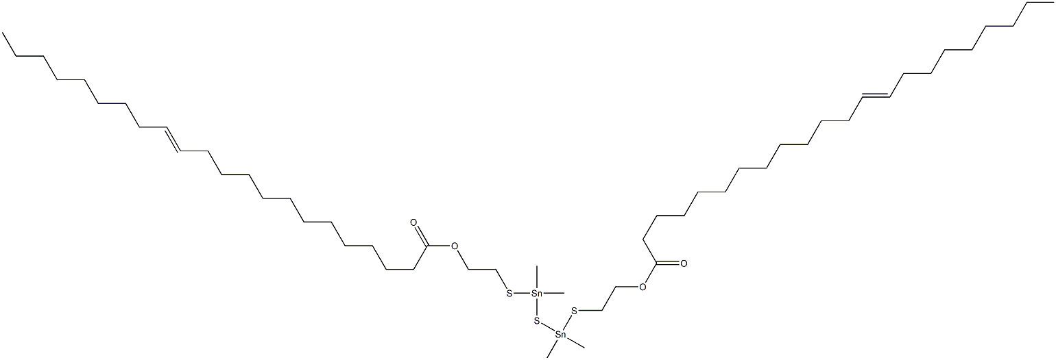 Bis[dimethyl[[2-(12-henicosenylcarbonyloxy)ethyl]thio]stannyl] sulfide Struktur