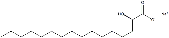 [S,(-)]-2-Hydroxyhexadecanoic acid sodium salt Struktur